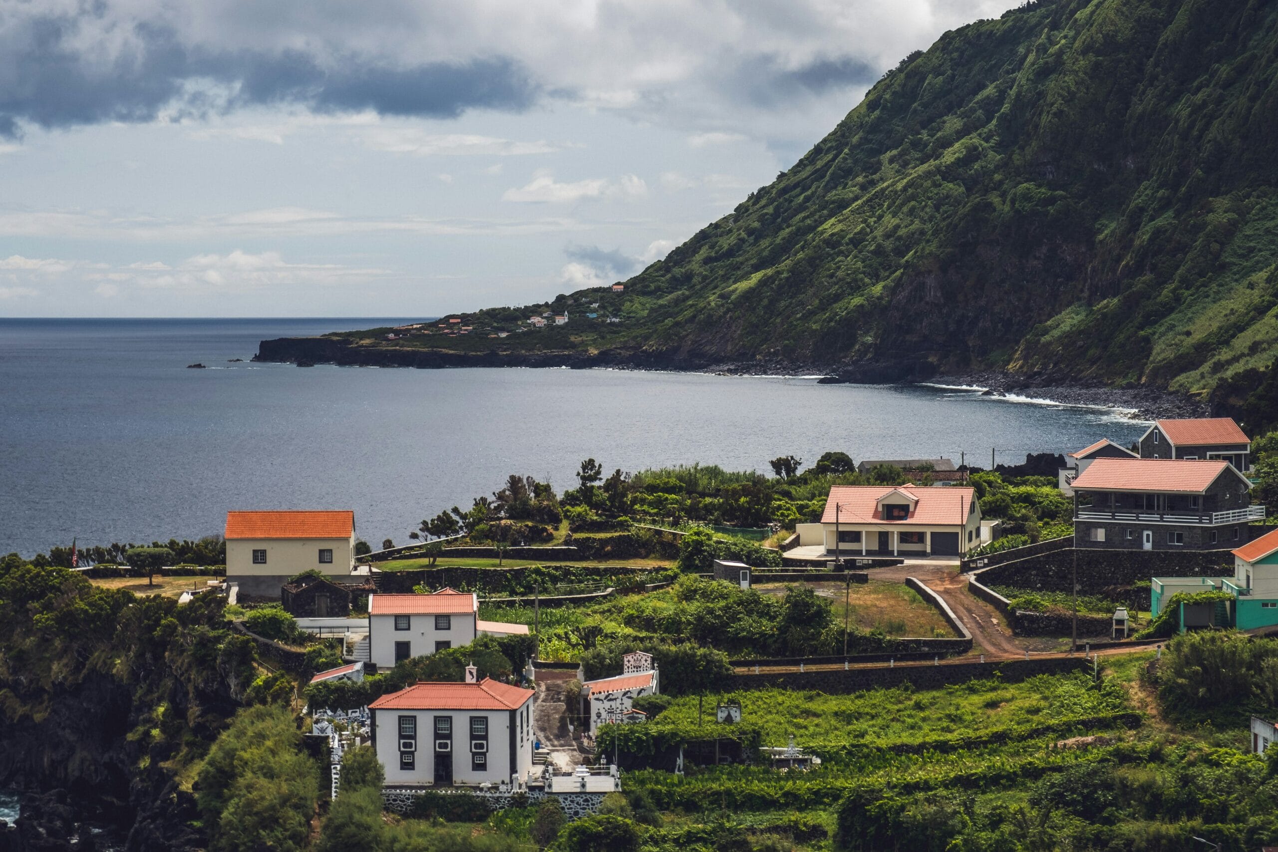 Stunning view of Azores volcanic landscape