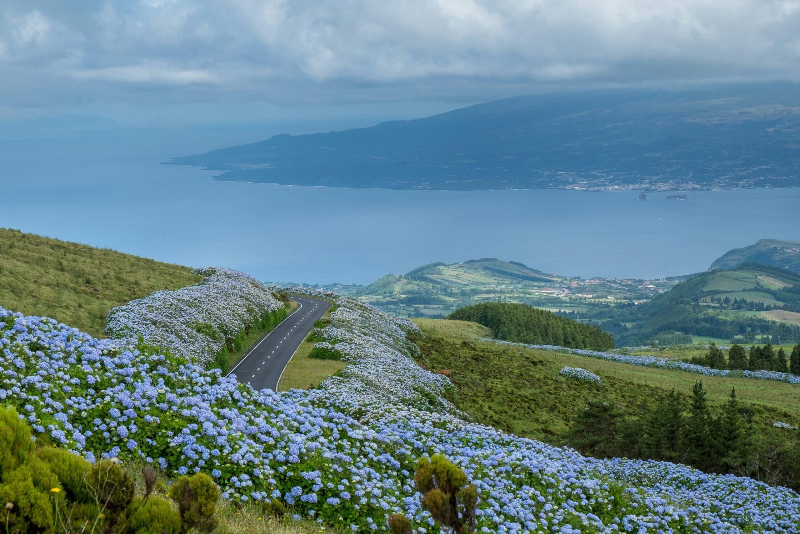 Natural volcanic hot springs in the Azores