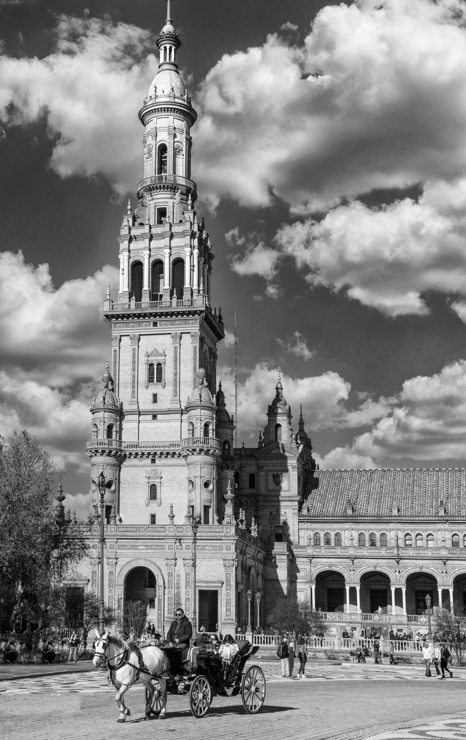 Tourist exploring Seville