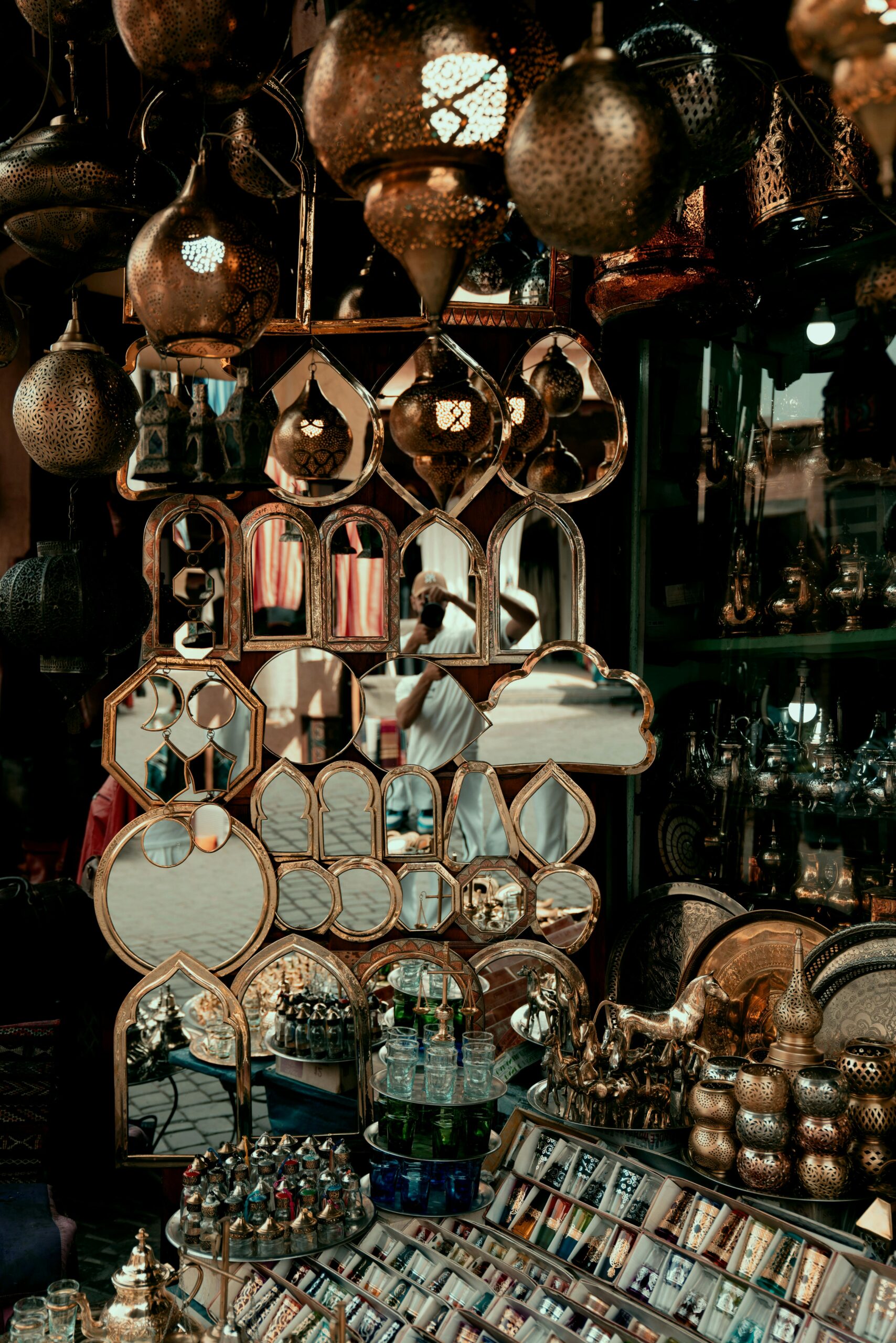 Traditional souks in Marrakesh medina