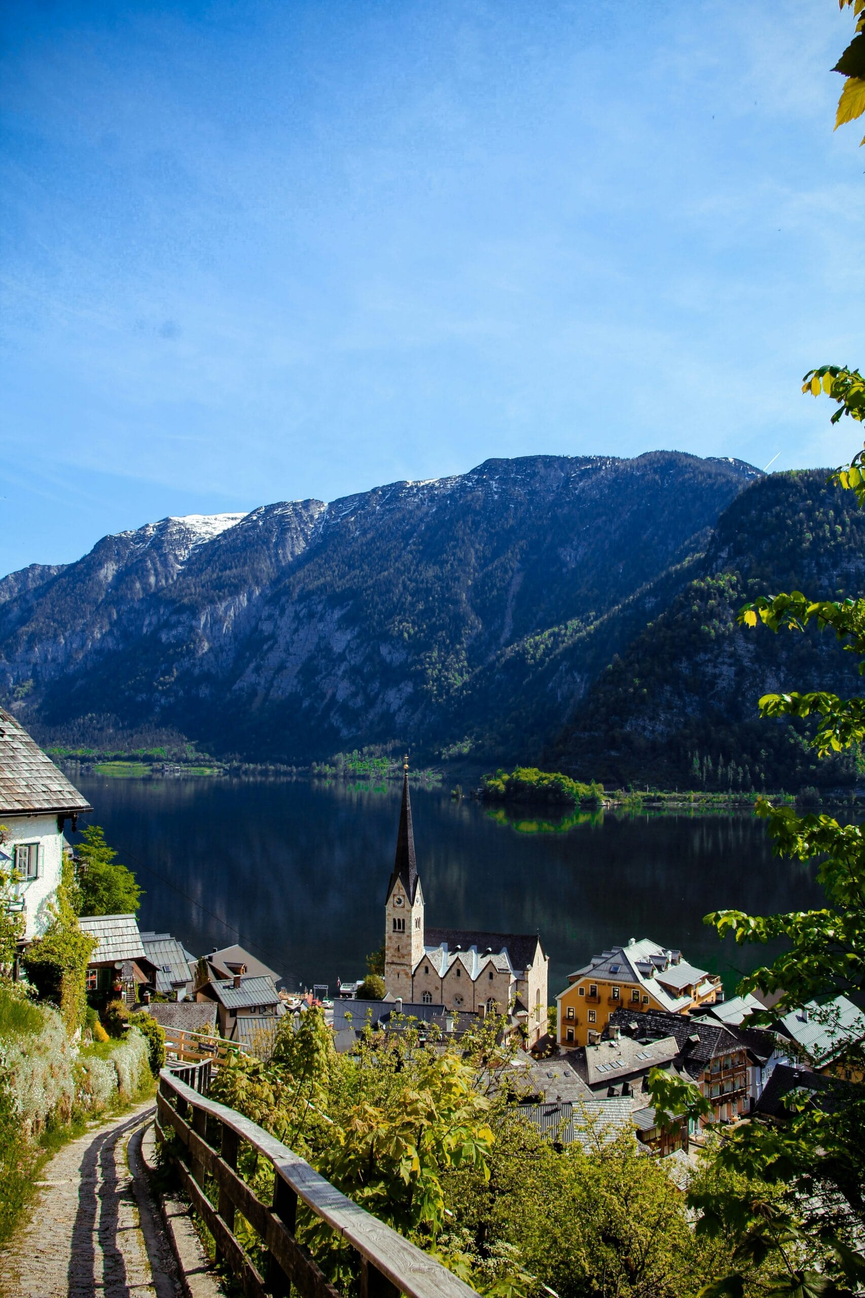 Transportation options to reach Hallstatt including trains and ferries