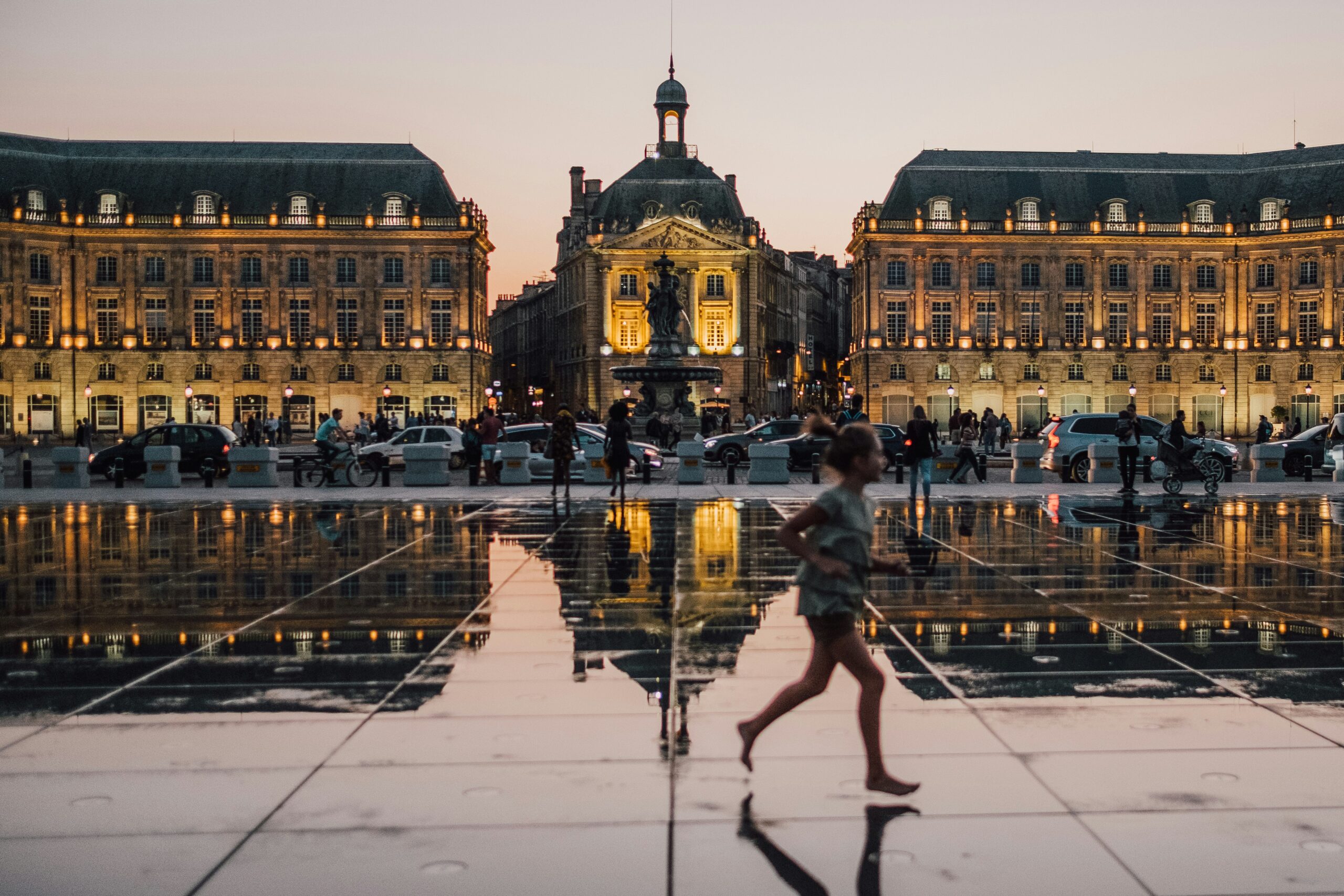 Bordeaux cityscape at dawn