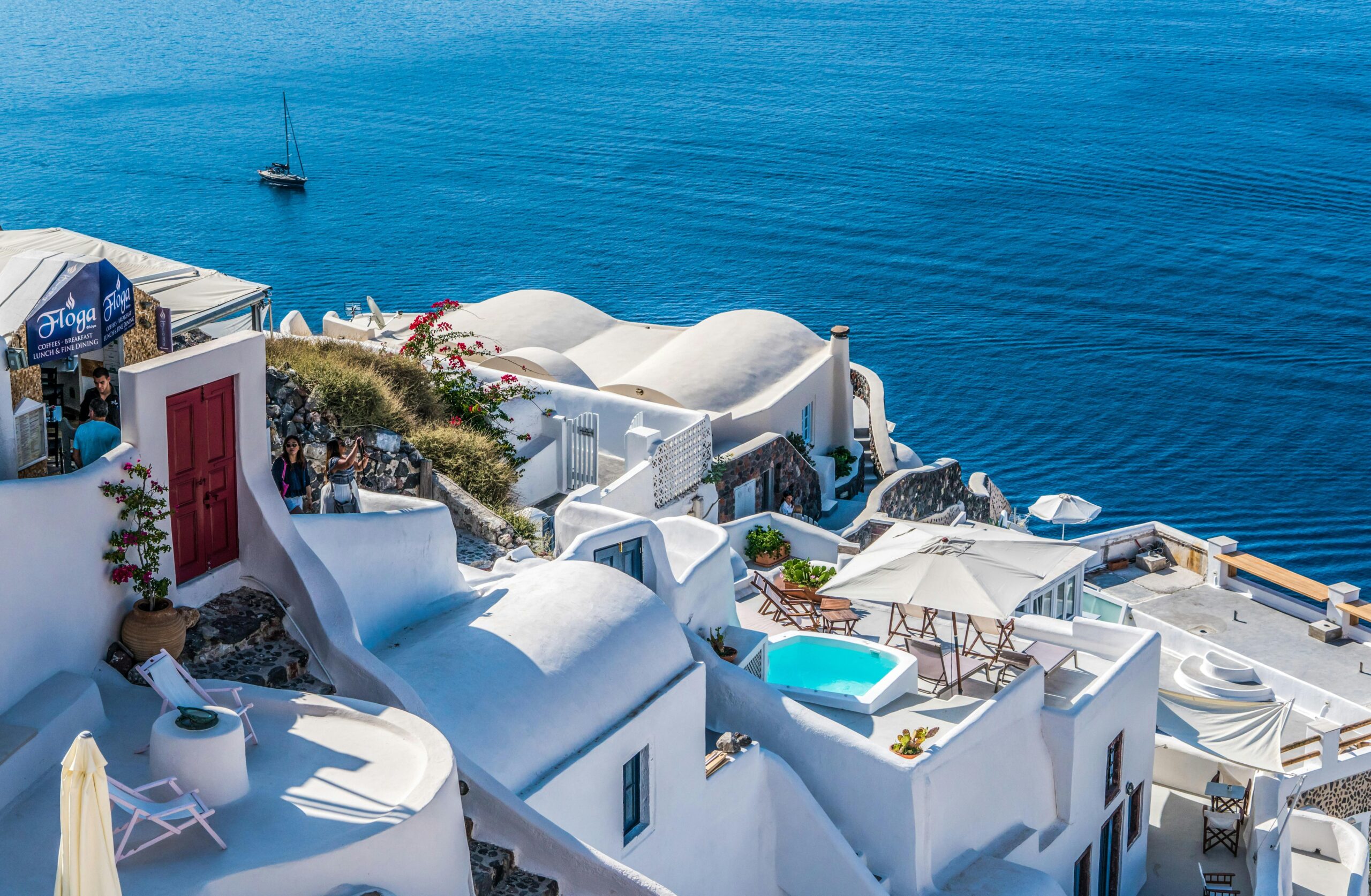 Beautiful Oia village with traditional architecture