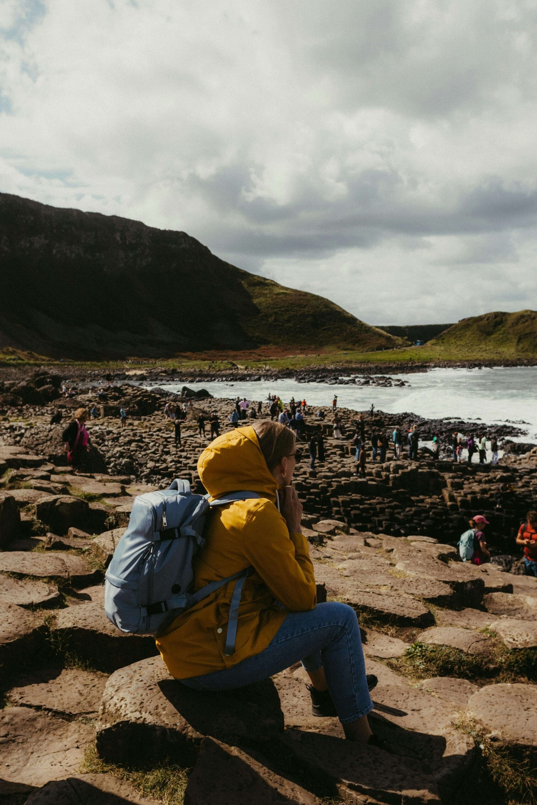 Busy European tourist area