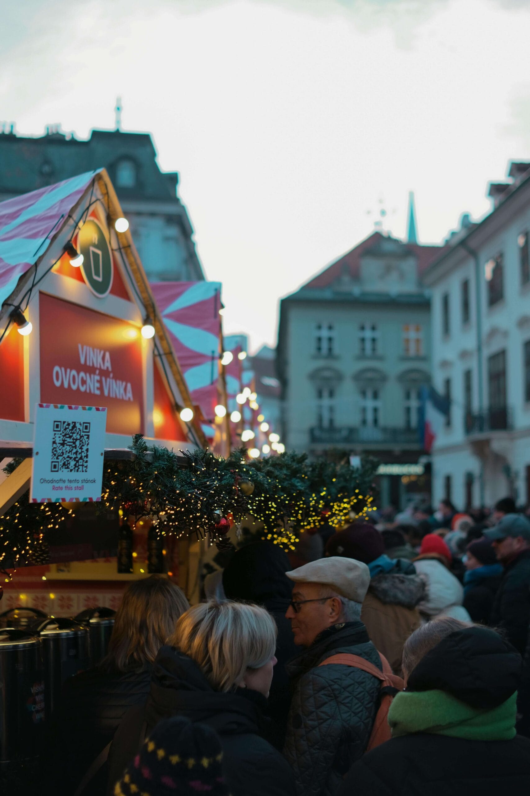 Dresden Christmas market with historic architecture